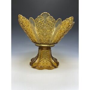 Adams & Co. No. .99 (OMN) line Compote Daisy & Button Bowl Glass Antique 1880's